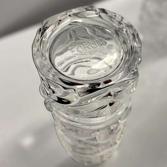 Set of 4 Clear Tiki Face Glasses by Forum –Heavy Pressed Glass Cocktail Tumblers - Picture 4 of 7